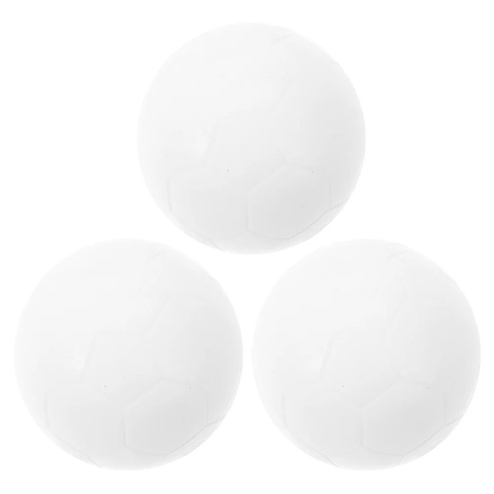 Mingi fotbal de masa YANYXR set 3 alb 3.6x3.6x3.6cm