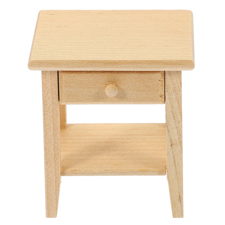YANYXR 7x4x8.7cm miniatűr fából készült íróasztal babaházhoz