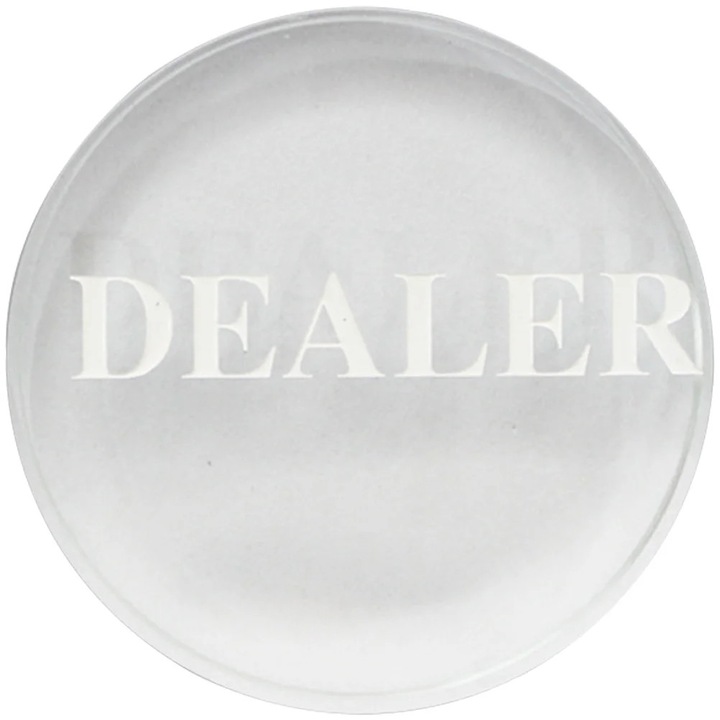 Set poker YANYXR buton dealer cristal transparent 5.9x5.9x1cm