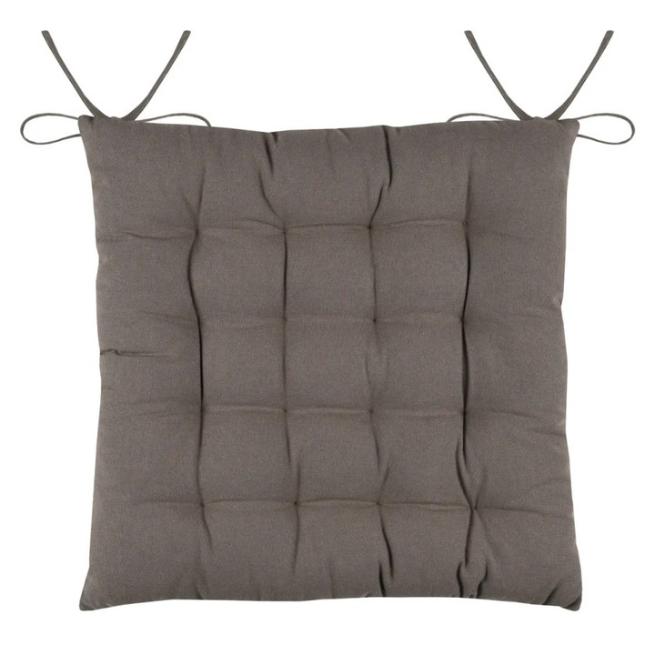 Perna De Scaun Duo 38x38X3.5cm, MoftX, Culoare Greige, 100% Bumbac