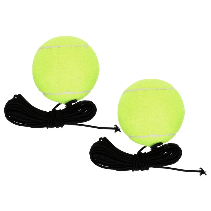 Set mingi tenis antrenament YANYXR, 6.5x6.5x6.5cm, negru verde deschis