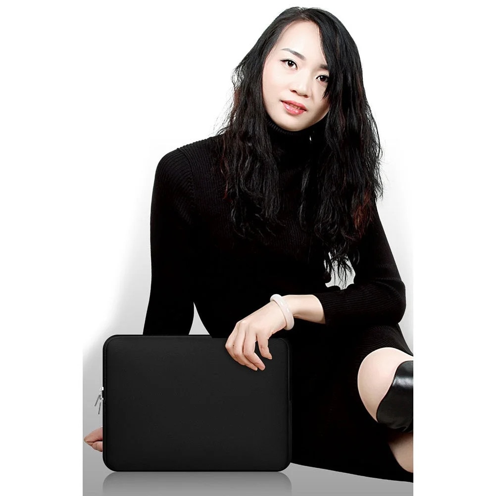 Husa pentru laptop ZYBLSSBB LSM2xh626-BCS0021936, neopren captusit, pentru 13 inch, negru, 33 x 24 x 1.5 cm