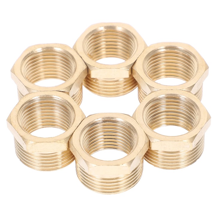 YANYXR kerti tömlő adapter sárgaréz 3/4 - 1/2 hüvelyk 2.9x2.5x1.8cm 6 darabos készlet