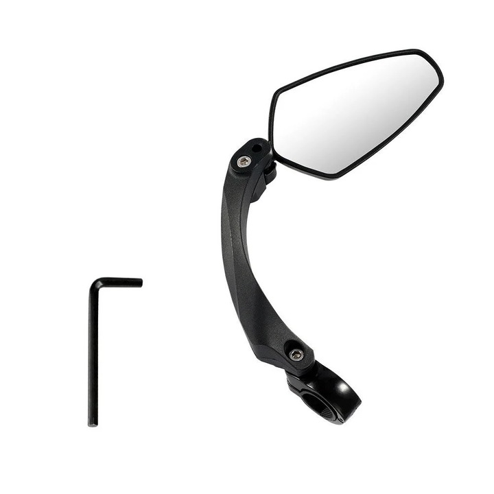 Oglinda bicicleta YANYXR rotativa 360 grade, aluminiu, 10.5x5.5x1 cm