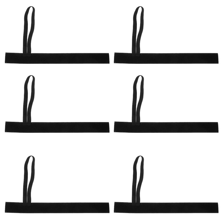 Set 6 benzi pentru incheietura YANYXR negru 25x15x0.2cm