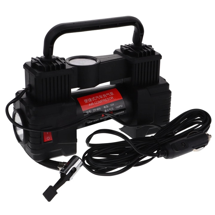 Compresor aer portabil YANYXR negru 21x14x8cm 12V 150PSI