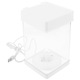 YANYXR átlátszó mini akvárium műanyag fénnyel 19x10.5x10.5cm fehér USB