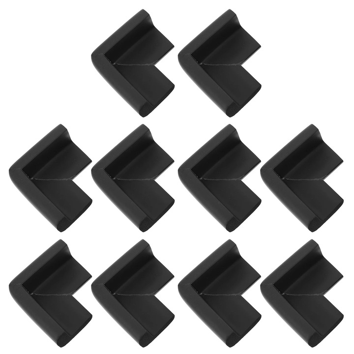 YANYXR bútorsarok védők, 10 db-os készlet, fekete, 6x6x3.5cm