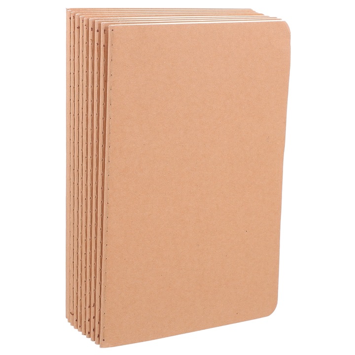 Set 10 caiete YANYXR, liniate, khaki, 20.3x14x0.5cm