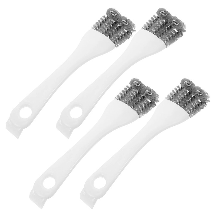 YANYXR grilltisztító kefe szett, 4 db, fehér, 16.5x3.5x2cm