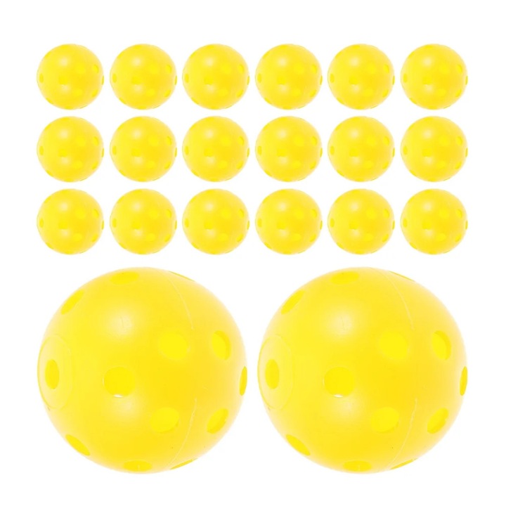 Set 6 mingi antrenament golf YANYXR galben plastic 4.1x4.1x4.1cm