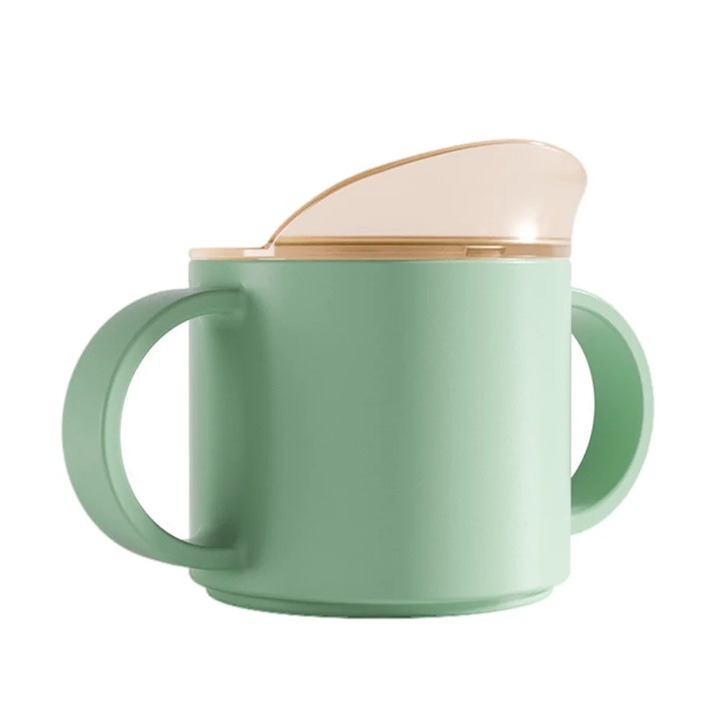 Cana antrenament copii YANYXR, verde, 150ml, 12.6x7.2x6.2cm