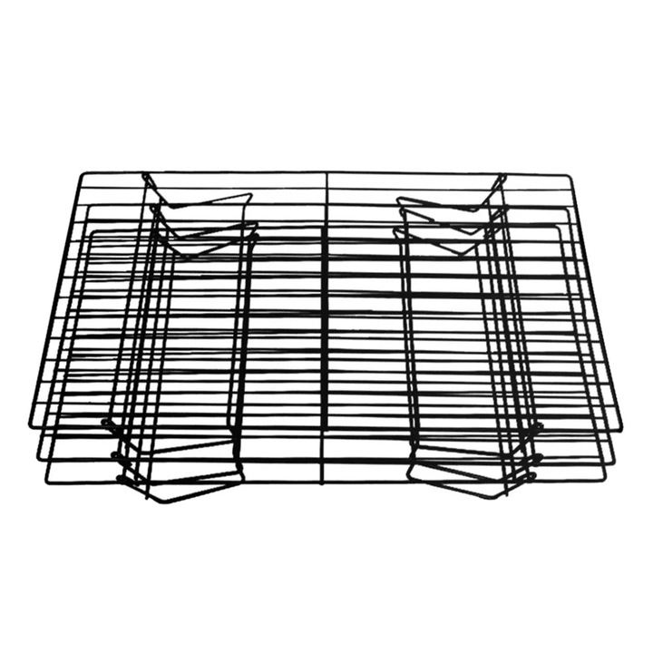 Gratar camping YANYXR pliabil 39x25x5cm negru carbon steel