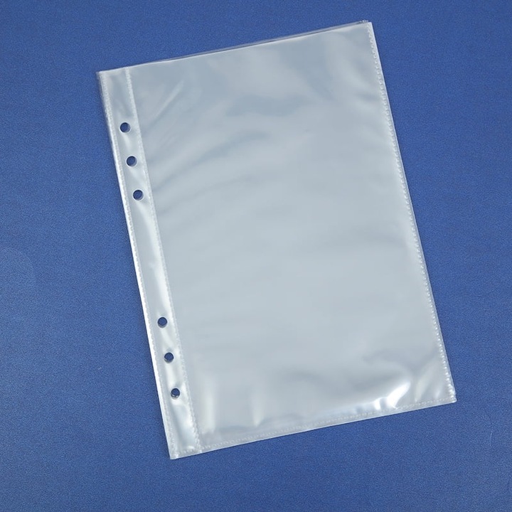 YANYXR átlátszó A5 tasakok, 19.5x15.5x0.1cm, 50 db-os készlet, 6 lyuk, kétoldalas