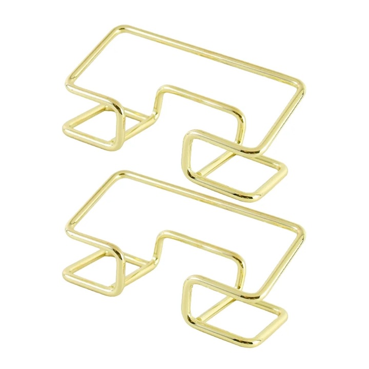 Suport carti vizita YANYXR metal auriu 10x4.5x2.5cm set 2 bucati