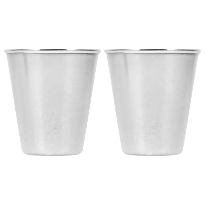 YANYXR 2 db rozsdamentes acél shot pohár szett, ezüst, 70ml, 5.5x5.5x5cm