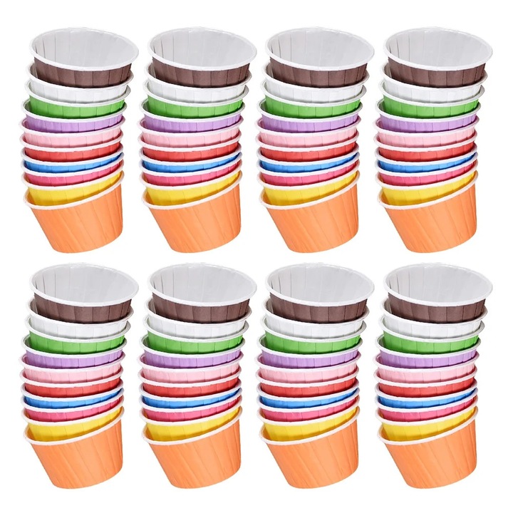 Forme prajituri YANYXR set 500 buc multicolor 3.8x3.8x3cm