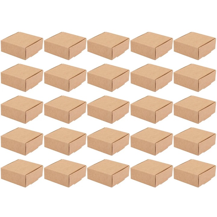 Cutii de hartie pentru expediere YANYXR set 7.5x7x3cm maro 25 buc