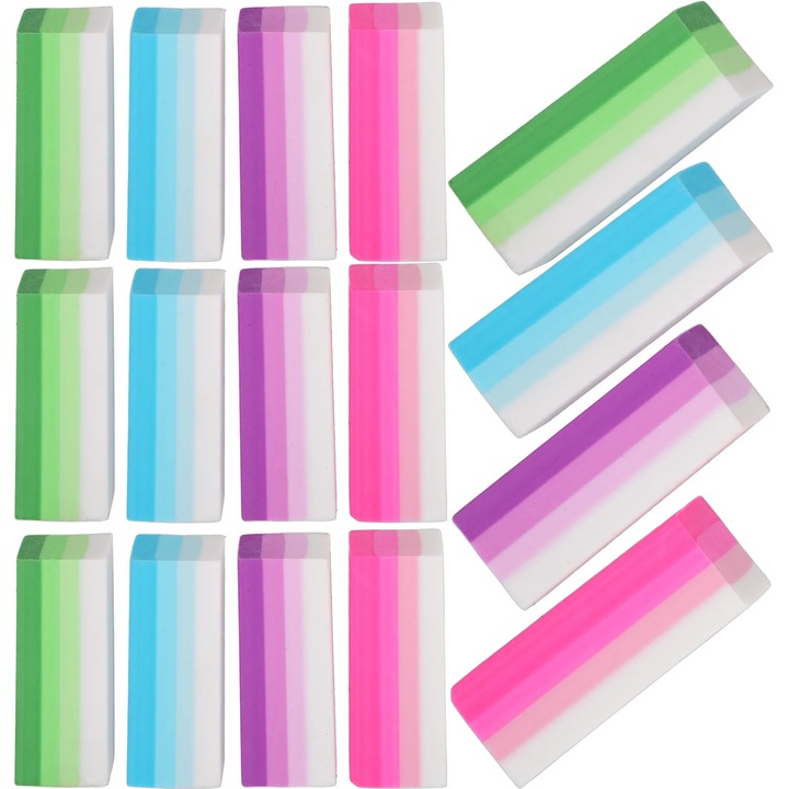 Set 16 Radiere pentru desen, multicolor, 5.5x1.8x1 cm