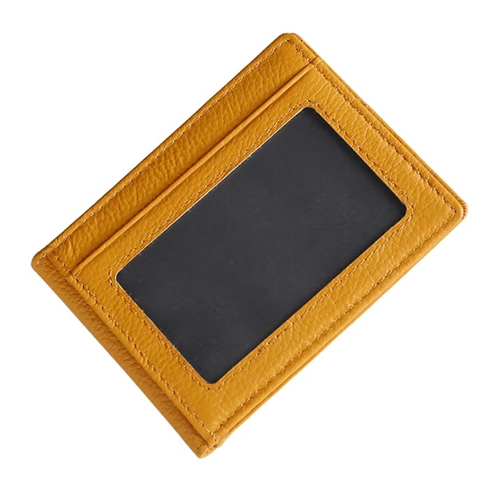 YANYXR kártyatartó, valódi bőr, kompakt, 10.5x8x0.5cm