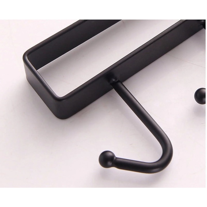 Suport depozitare pentru usa, alb negru, 26x6.5x2.2cm