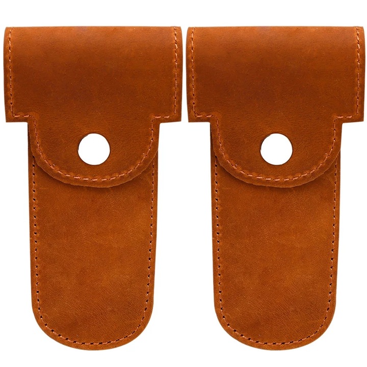 Husa de calatorie pentru aparat de ras YANYXR, maro deschis, 13x6.7x1cm, set 2 bucati