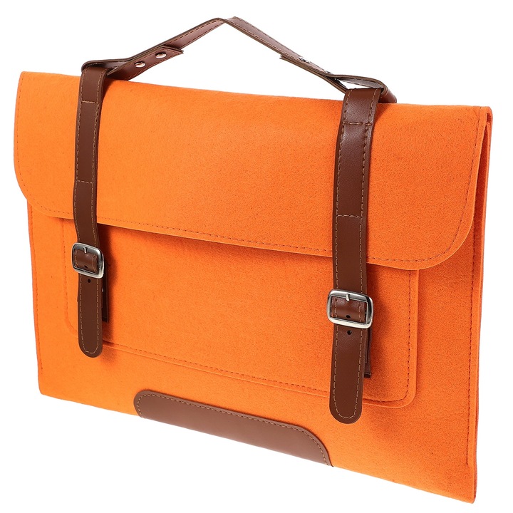 YANYXR laptop táska 14 hüvelykes barna 38x27x1cm egyszerű filc