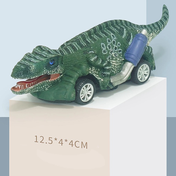 Set 6 masinute dinozauri YANYXR, retrageri, multicolor, 13x4x4cm
