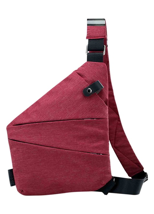 Crossbody Hátizsák Férfiaknak Nőknek, Mellkasi Táska Válltáska Messenger Táska Utazási Mellkasi Táska Hétköznapi Hátizsák Utazáshoz Túrázáshoz-Bor-
