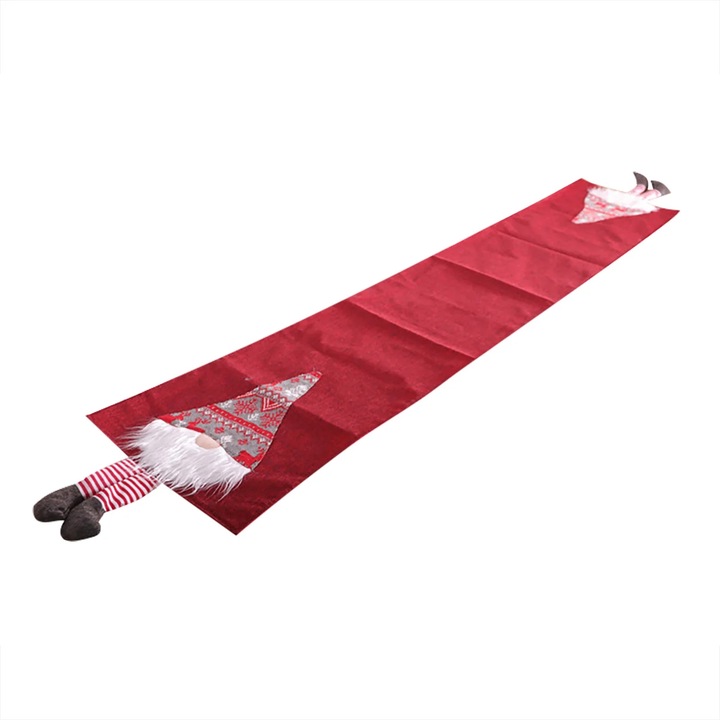 YANYXR Karácsonyi asztalterítő 180x35cm piros hópehely mintával