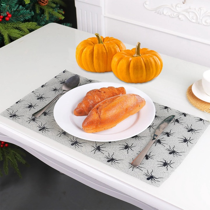 YANYXR Halloween fekete asztalterítő 28x475cm dekoratív háló