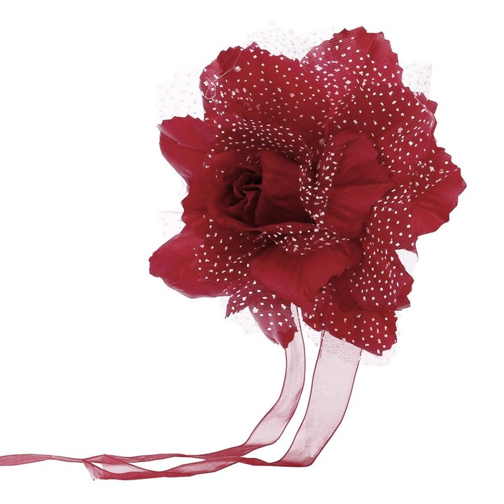 Accesorii perdele YANYXR, floare bujor, 17cm, 50cm, alb
