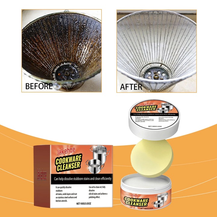 Pasta curatare vase YANYXR, 100g, cu burete, pentru inox si ceramica