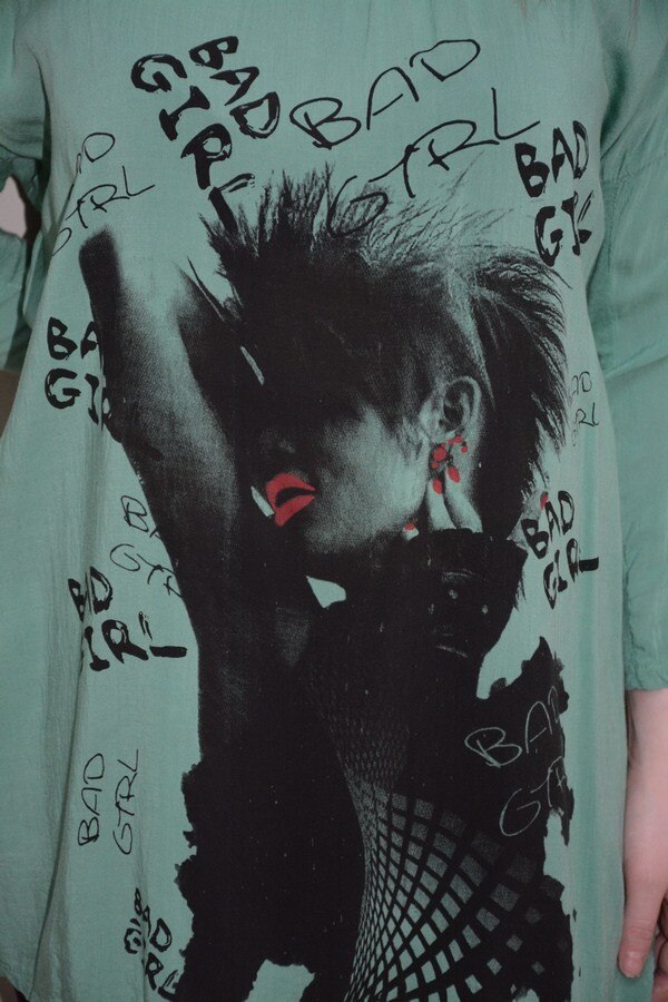 Bluza moderna cu imprimeu tematic,D&J Exclusive, Verde