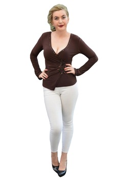 Bluza tinereasca cu paiete si cristale,model elegant,D&J Exclusive, Maro Bluza tinereasca cu paiete si cristale,model elegant,D&J Exclusive, Maro