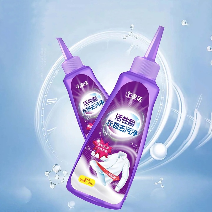YANYXR enzimatikus folyékony mosószer foltokra, 120ml, átlátszó