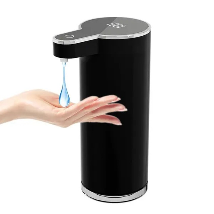 Automata fekete rozsdamentes acél szappanadagoló 400ML USB 12x19.6x7.6cm