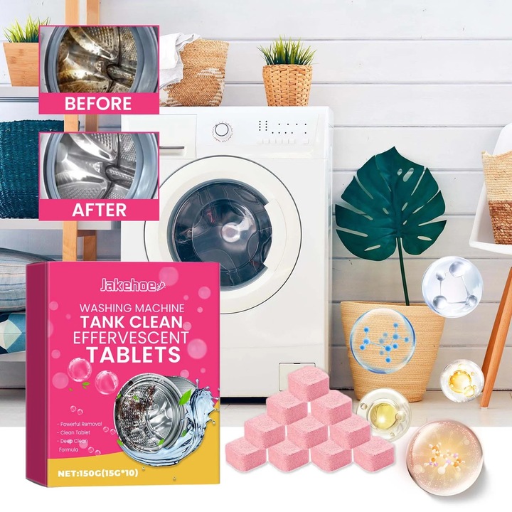 Detergent pentru curatare masina de spalat YANYXR, 150g, 10 tablete