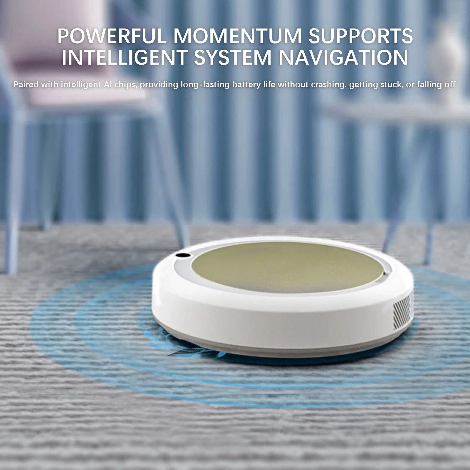 Robot aspirator YANYXR, mop si aspirare, 26x26x5.8cm, 800ml, alb