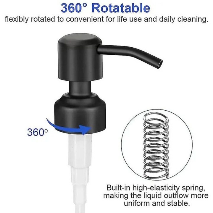3 db 304-es rozsdamentes acél folyadékadagoló pumpa készlet, 360°-ban forgatható, ezüst, 32mm