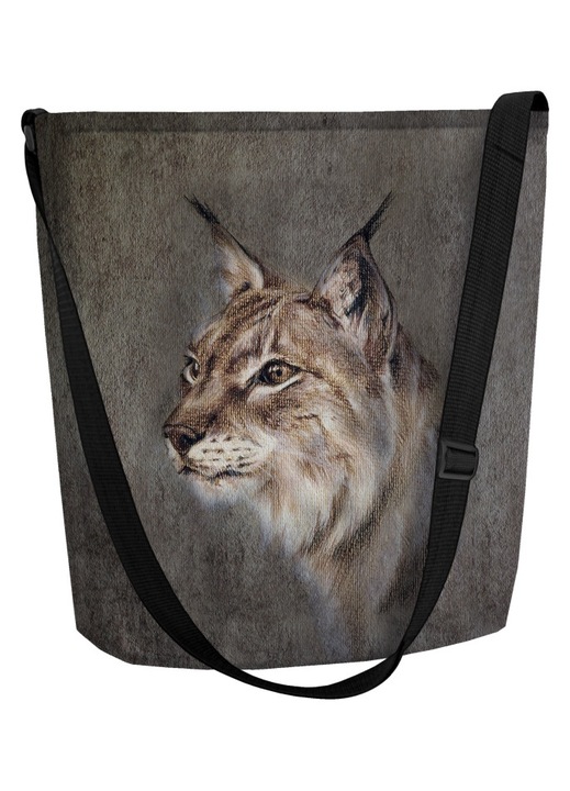 Bertoni FUNKY női táska, szürke filc, Lynx modell, 30x25cm