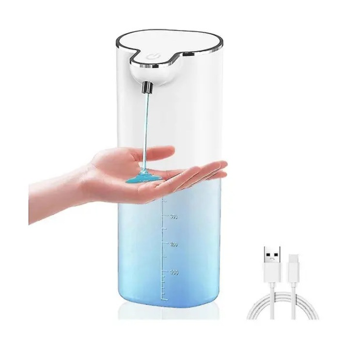 Automata folyékony szappanadagoló, 400ml, fehér, 10.6x7.8x19.7cm, USB-C, érintésmentes