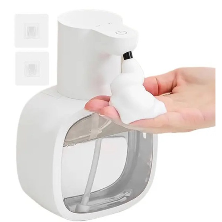 Automatikus habadagoló 500ml, infravörös érzékelő, USB töltés, fehér
