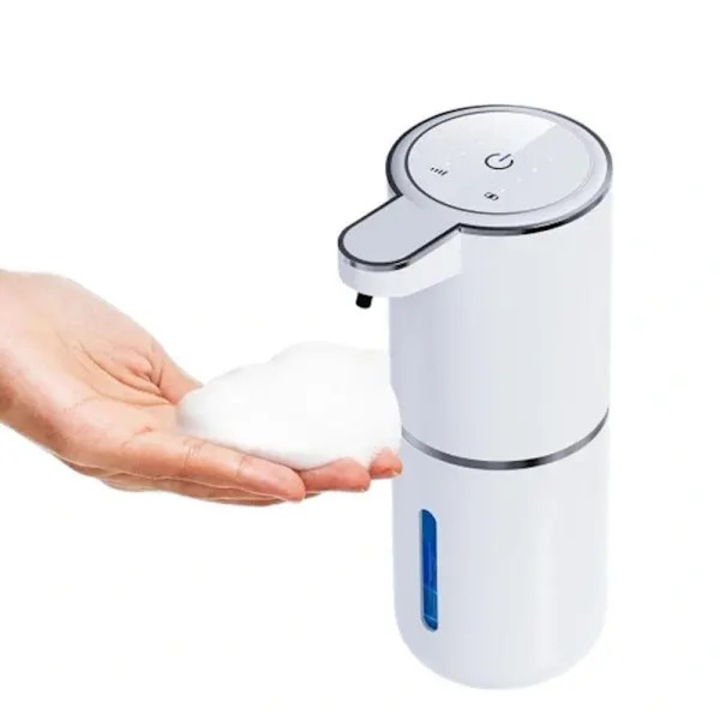 Automata habszappan adagoló 380ml fehér USB újratölthető IPX5 vízálló