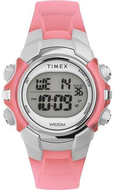 Ceas dama Timex TW5M61600 digital roz 33x12mm