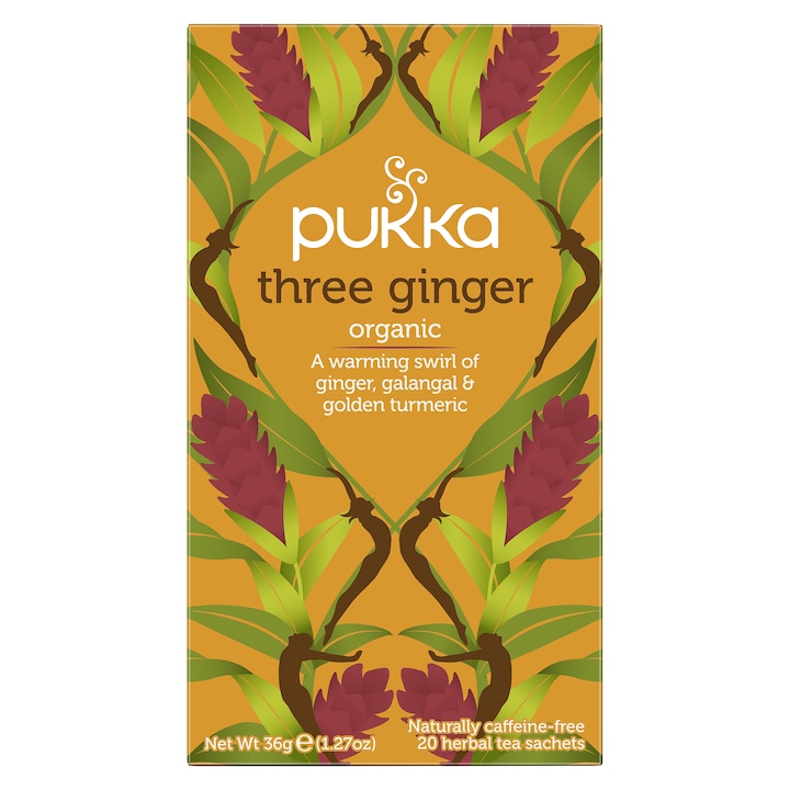 Чай Pukka Three Ginger, 20 торбички, 40 гр