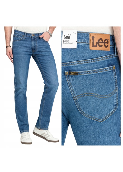 Farmernadrág, Lee, Daren, Méret 30/30, Szín Kék, Szabás Straight Fit, Stílus Egyenes, Szabályos, Közepes Derékmagasság, W30xL30, Kék