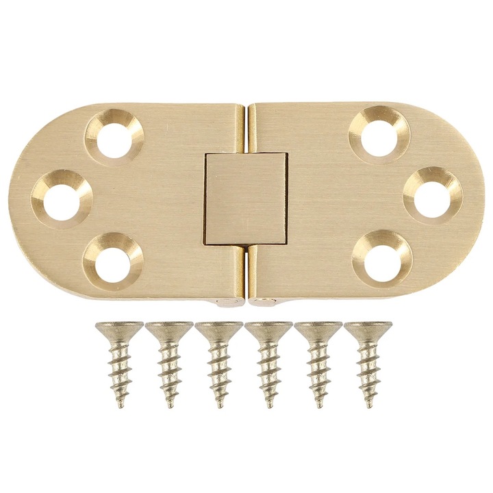 Set balamale alama cu suruburi, 7x3x0.25cm, auriu