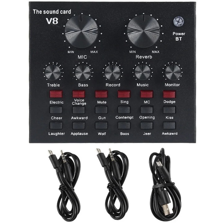 YANYXR 2.1 audio keverő, fekete, 12.5x10.5x2.5cm