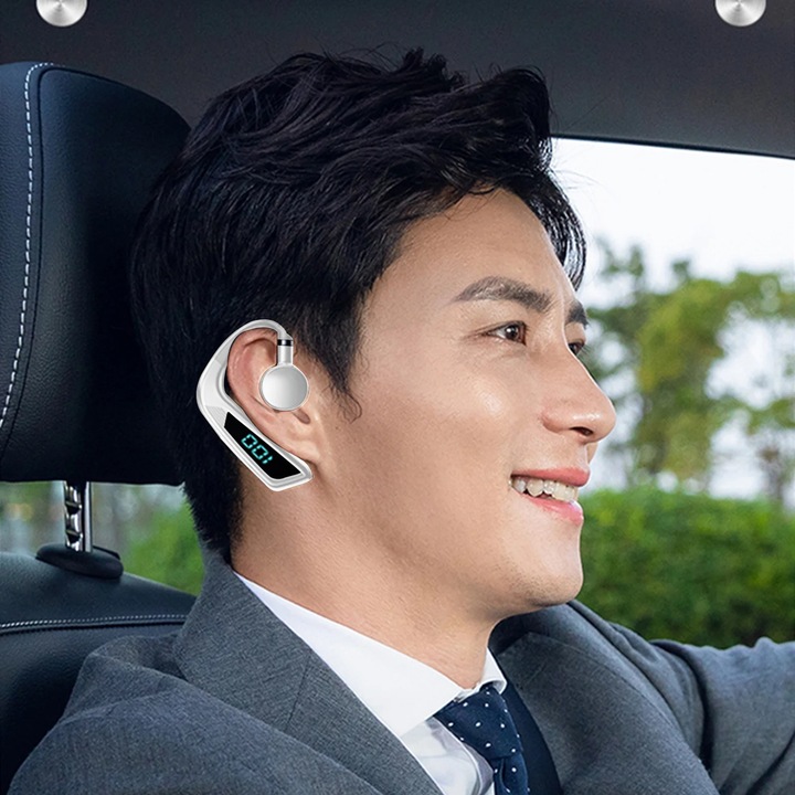 YANYXR Bluetooth 5.2 fülhallgató, nyitott, vezeték nélküli, fehér, 30 óra, 9x7.5x3.5cm